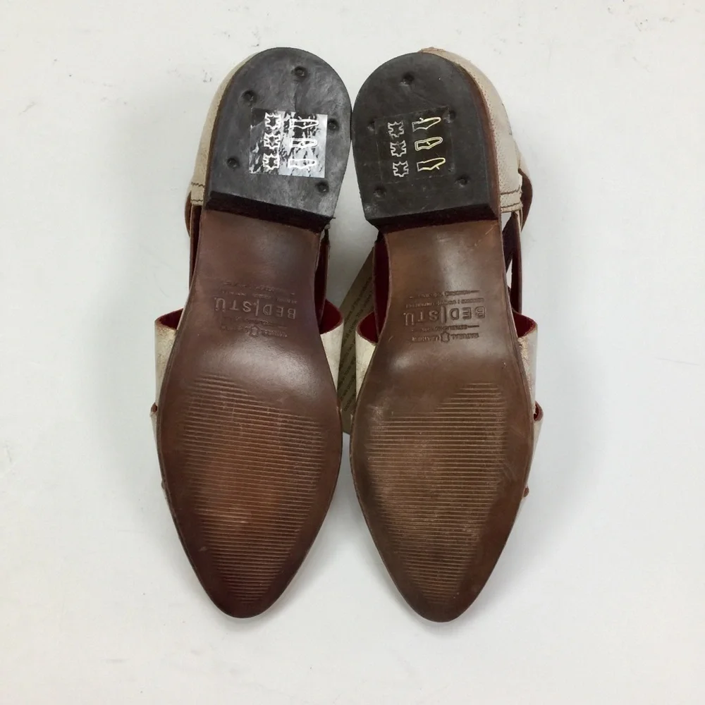 Bed Stu Brittany Sandals Braided Nectar Lux White Tan